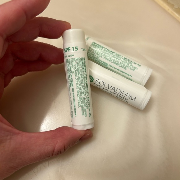 SOLVADERM Lip Defense SPF 15 Lip Balm BUNDLE OF 3 - Picture 3 of 4
